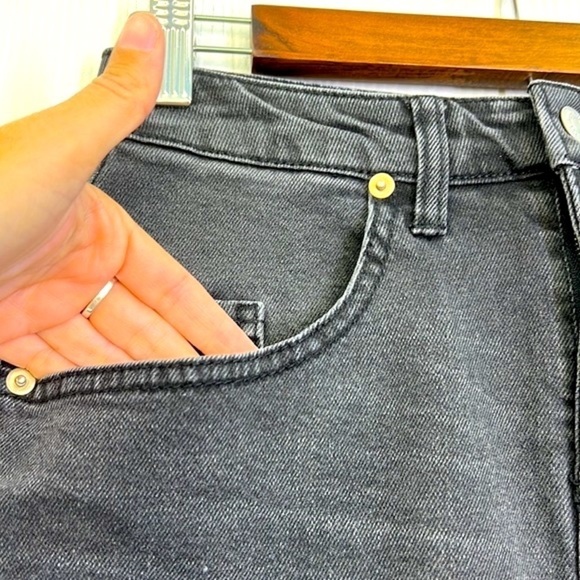 Wild Fable - Black Stonewash Frayed Zip Up Denim Cotton Mini Skirt Size 4 - Picture 3 of 9